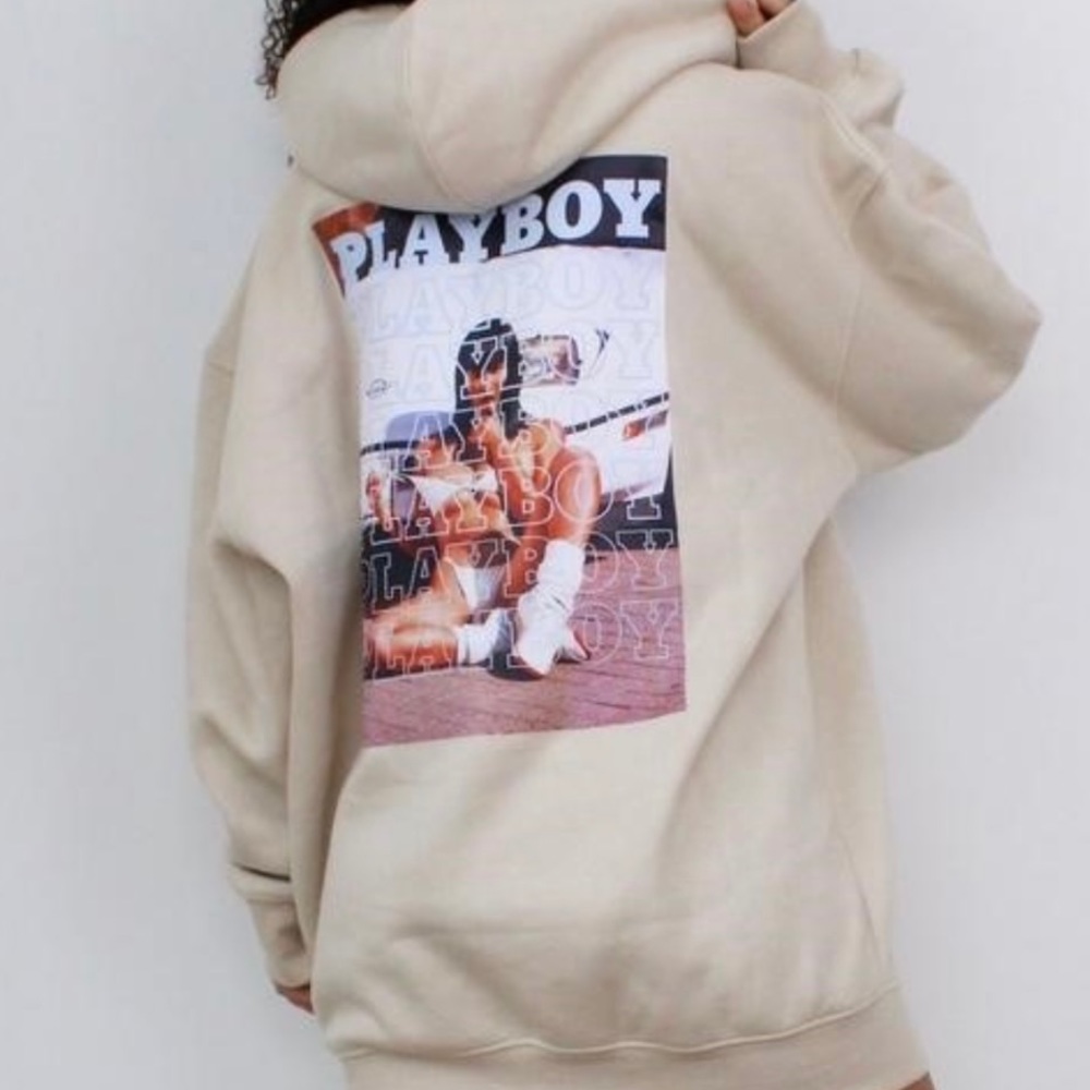 Oversized Playboy Hoodie Dress